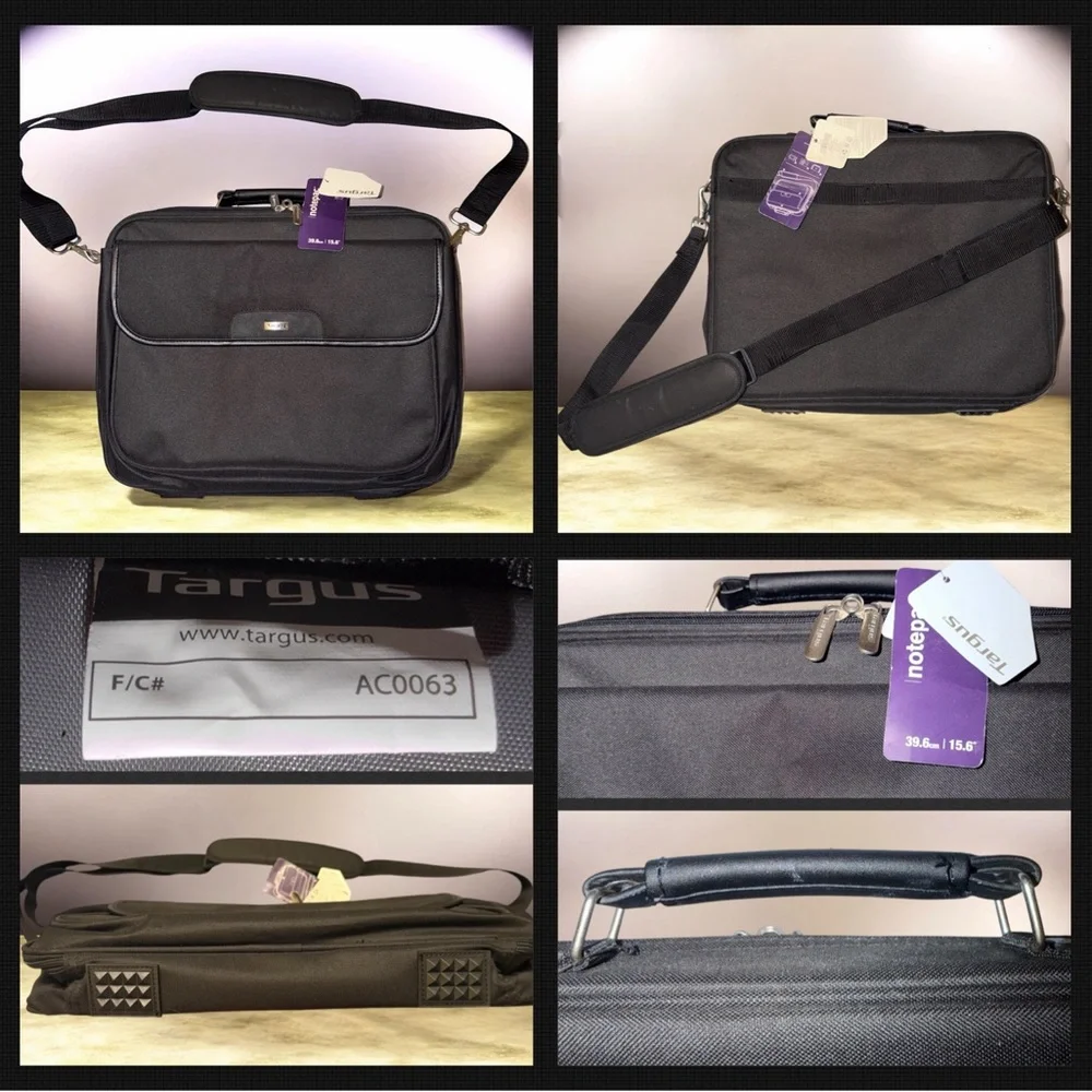 Targus Laptop Bag NWT $160 MSRP Notepac 15.6” Black BIG